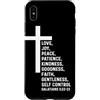 Church Bible Verses for Pastor Clergy Pr Custodia per iPhone XS Max Galati 5:22 5 22 Dio Gesù Cristiano Frutta Spirito Amore