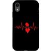 LoveAlbania Custodia per iPhone XR Mappa della bandiera del battito cardiaco dell'Albania