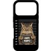 Funny Mugshot Cat Lover Custodia per iPhone 17 Pro Divertente foto segnaletica del gatto criminale arrestato I Hate People Cat Lover