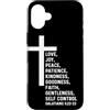Church Bible Verses for Pastor Clergy Pr Custodia per iPhone 16 Plus Galati 5:22 5 22 Dio Gesù Cristiano Frutta Spirito Amore