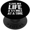 Racing Car Lover Apparel Vivo la mia vita da amante delle auto da 1/4 di miglio PopSockets PopGrip Adesivo