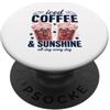 Maglietta Estiva Vacanza Al Mare Sole Re Maglietta Estiva Vacanza Retro Beach Vintage Sun Coffee PopSockets PopGrip Adesivo