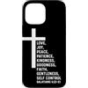 Church Bible Verses for Pastor Clergy Pr Custodia per iPhone 13 Pro Max Galati 5:22 5 22 Dio Gesù Cristiano Frutta Spirito Amore