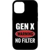 Gen X Vibe Collective Custodia per iPhone 12/12 Pro Avviso Gen X Nessun filtro Generazione X Attitude