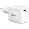 goobay Caricatore rapido USB-C GAN Nano 20 W - Power Delivery, bianco, ultra compatto, compatibile con iPhone, Samsung, Xiaomi, iPad, ecc 76691