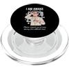 Exhausted Sleepy Introvert Joke Designs I Am Awake Please Respect My Privacy Sarcastic Tired Morning PopSockets PopGrip per MagSafe