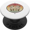Maglietta Estiva Vacanza Al Mare Sole Re Maglietta Estiva Vacanza Retro Beach Vintage Sun Coffee PopSockets PopGrip Adesivo