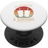 Maglietta Estiva Vacanza Al Mare Sole Re Maglietta Estiva Vacanza Retro Beach Vintage Sun Coffee PopSockets PopGrip Adesivo