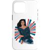 Patriotic US Red Blue White American Fla Custodia per iPhone 16 Pro Max Patriottica Michelle Obama Donne Storia Mese Amore Motivazione