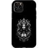 Wholesome Sketch Co Custodia per iPhone 11 Pro Ritratto fantasy corona d'argento regina strega gotico scuro