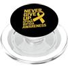 Spina Bifida Warrior Gifts for Women and Spina Bifida Mese di sensibilizzazione Giugno Spina Bifida gialla PopSockets PopGrip per MagSafe