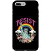 Liberty & Resistance Art Custodia per iPhone 7 Plus/8 Plus Grafica floreale arcobaleno vibrante resistente Lady Liberty