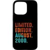 August 2000 Birthday Gift For Year 2000 Custodia per iPhone 15 Pro Max Edizione Limitata Agosto 2000 Compleanno