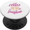 Maglietta Estiva Vacanza Al Mare Sole Re Maglietta Estiva Vacanza Retro Beach Vintage Sun Coffee PopSockets PopGrip Adesivo