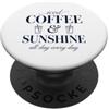 Maglietta Estiva Vacanza Al Mare Sole Re Maglietta Estiva Vacanza Retro Beach Vintage Sun Coffee PopSockets PopGrip Adesivo
