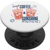 Maglietta Estiva Vacanza Al Mare Sole Re Maglietta Estiva Vacanza Retro Beach Vintage Sun Coffee PopSockets PopGrip Adesivo