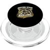 Pattinatore Quad Skate Roller Rink Rats Never Stop Rolling a rotelle Derby Quad Pattini da discoteca PopSockets PopGrip per MagSafe