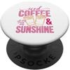 Maglietta Estiva Vacanza Al Mare Sole Re Maglietta Estiva Vacanza Retro Beach Vintage Sun Coffee PopSockets PopGrip Adesivo