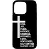 Church Bible Verses for Pastor Clergy Pr Custodia per iPhone 15 Pro Max Galati 5:22 5 22 Dio Gesù Cristiano Frutta Spirito Amore