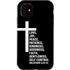Church Bible Verses for Pastor Clergy Pr Custodia per iPhone 11 Galati 5:22 5 22 Dio Gesù Cristiano Frutta Spirito Amore