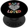 Rare Disease Warrior Gifts for Women and Mese di sensibilizzazione sulle malattie rare Zebra febbraio Malattia rara PopSockets PopGrip Adesivo