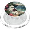Summer Reading Book Merch Cute Spooky Ghost Reading Book Summer Tropical Beach Reader PopSockets PopGrip per MagSafe