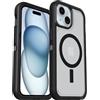 OtterBox Defender Series XT Clear MagSafe Cover per iPhone 17e, 16e, 15, 14, 13, resistente a shock e cadute, cover ultra robusta, testata 7x vs le norme anti caduta MIL-STD 810G, Trasparente/Nero