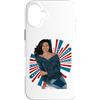 Patriotic US Red Blue White American Fla Custodia per iPhone 16 Plus Patriottica Michelle Obama Donne Storia Mese Amore Motivazione