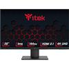 Itek Monitor GGF - 28 Piatto, 3840x2160 4K UHD, Pannello Fast IPS da 144Hz, Risposta 1ms OD, Collegamenti 2xHDMI 2.1 e 2xDP, HDR, Adaptive Sync