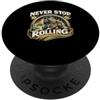 Pattinatore Quad Skate Roller Rink Rats Never Stop Rolling a rotelle Derby Quad Pattini da discoteca PopSockets PopGrip Adesivo