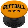 Softball Tees Tanks Tops Retro Gifts Softball All Black Stars Classic Retro Testo PopSockets PopGrip Adesivo