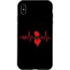LoveAlbania Custodia per iPhone XS Max Mappa della bandiera del battito cardiaco dell'Albania