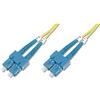 DIGITUS DK-2922-10 - Cavo In Fibra Ottica OS2 - 10 m - da SC a SC - Duplex - 1/10 Gbit/s - Cavo LAN In Fibra Ottica Monomodale SM - Tipo Di Fibra: 9/125 µ - Giallo (Yellow)