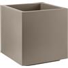 VECA S.P.A. Vaso Matheria cubo Veca avana, vaso quadrato design, vaso polipropilene 35 litri, vaso con riserva acqua