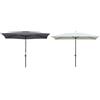 Outsunny Ombrellone da Giardino Rettangolare 2x3m Inclinabile Apertura Manovella