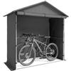 Outsunny Capanno da Giardino 1.1x2m con Porta Avvolgibile per Bici Grigio