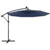 MEGAOFFERTE Ombrellone decentrato con braccio laterale telo impermeabile 3 x 3 x 2.5 m blu