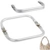 VFANDV 2 PCS Borsa a Forma di U Manico Interno Bacio Chiusura a Chiusura Telaio, Borsa in Alluminio Manico, Borsa Cornice per Borsa Frizione Artigianato Progetti Fai da Te, Borsellino in Alluminio