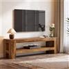 Tribesigns Mobile Porta TV da 150cm per Televisori fino a 65/75 Pollici, Mobile TV Industriale con Ripiano Aperto, Consolle Multimediale in Legno per Soggiorno e Camera da Letto, Marrone Rustico