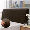TAOCOCO Copri Testata Letto Matrimoniale, Copri Testiera Letto Imbottita, Copertura Testiera Letto Elastico, Morbido Tessuto Velour Stretch, Lavabile, Design All-In-One(Marrone, 120-140 cm)