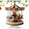 Qidures Carosello Del Villaggio Di Natale, Carosello 2D Decorazione Festivas Giostra Da Tavolo Festivas, Decorazione Natalizia 2D, Giostra Natalizia Da Tavolo, Merry Go Round Per LaDecorazione Della Casa