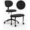 Xinyvee hitsuki Sedia da Ufficio Senza Braccioli Sedia Ergonomica da Scrivania con Poggiapiedi Girevole 360° Sedia Regolabile in Altezza con Ruote per Ufficio Casa Nero Glitter