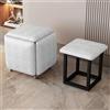 Generic Sedia a cubo 5 in 1, impilabile, con ruote girevoli, poggiapiedi mobile, sgabelli impilabili, sedia a rotelle per soggiorno e camera da letto (grigio, 35 x 35 x 38 cm)