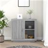Generico Credenza Grigio Sonoma 80x40x75 cm,Armadietti e portaoggetti,Buffet e credenze-817238