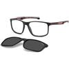 Carrera CA 8933/C BLX - Occhiali da Vista Uomo Sportivi Nero Rosso con Clip-On Solare Magnetico