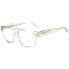 Dsquared2 D2 0179 900 - Occhiali da Vista Navigator Flat-Top Oversize Uomo - Crystal & Oro