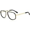 Dsquared2 D2 0191 2M2 - Occhiali da Vista Pilot Oversize Uomo - Nero & Oro