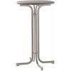 SIEGER 237 / G Party-Tisch ø 70 cm mit Mecalit-PRO-Platte, Stahlrohrgestell eisengrau, Tischplatte Schieferdekor, Tischhöhe ca. 112 cm, Anthrazit