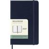 Moleskine Agenda Settimanale 2027, Planner 12 Mesi Con Spazio Per Note, Copertina Rigida e Chiusura Elastica, Formato Pocket 9x14 cm, Colore Blu Zaffiro