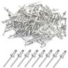 BESTYCHAO 100 pezzi rivetti ciechi in alluminio 4 mm x 10 mm, rivetti pop rivetti aperti, confezione da 100 - argento